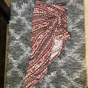 Midi elephant print skirt